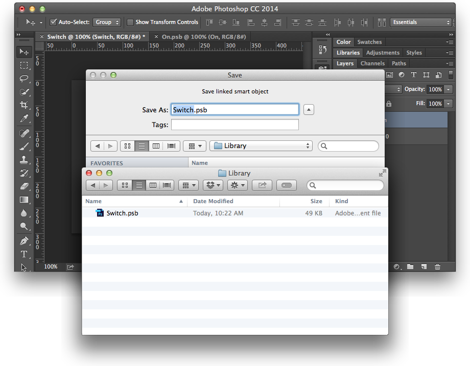 Photoshop Toggle Button Example Screenshot 7
