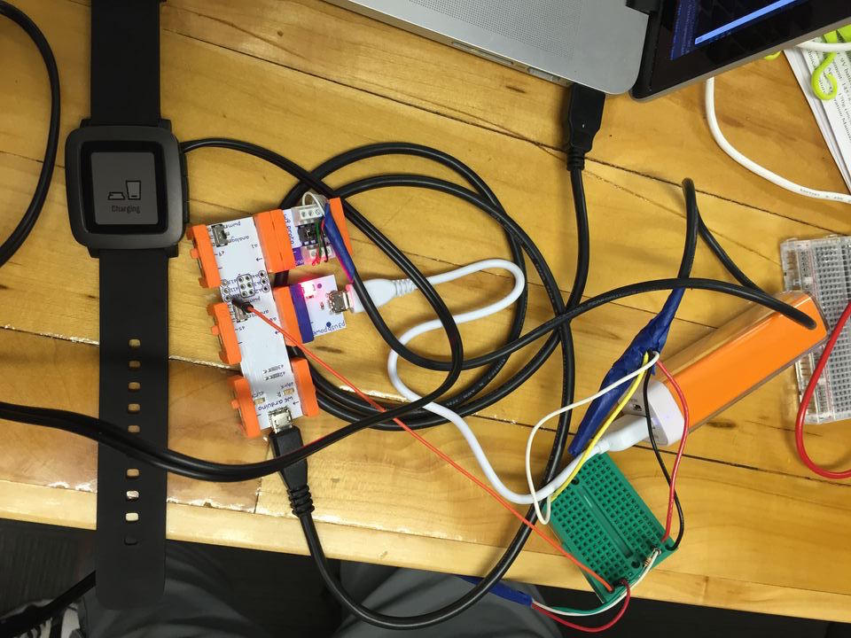 Pebble Integrated with littleBits Prototype Screenshot